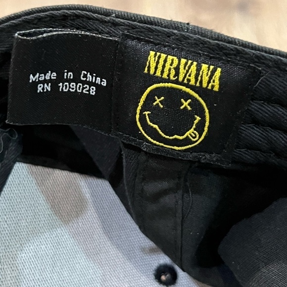 Vintage VTG Genuine Nirvana Large Logo Black Classic Band Hat - Picture 5 of 5